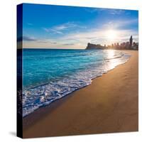 Benidorm Alicante Playa De Poniente Beach Sunset in Spain Valencian Community-holbox-Stretched Canvas