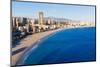 Benidorm Alicante Skyline High Angle View of Poniente Beach Playa at Spain-holbox-Mounted Photographic Print