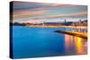 Benidorm Alicante Sunset Playa De Poniente Beach in Spain Valencian Community-holbox-Stretched Canvas