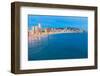 Benidorm Sunset Alicante Playa De Levante Beach in Spain Valencian Community-holbox-Framed Photographic Print