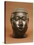 Benin Bronze Head, Pre 1550-null-Stretched Canvas