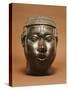 Benin Bronze Head, Pre 1550-null-Stretched Canvas