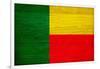 Benin Flag Design with Wood Patterning - Flags of the World Series-Philippe Hugonnard-Framed Art Print