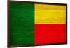 Benin Flag Design with Wood Patterning - Flags of the World Series-Philippe Hugonnard-Framed Art Print