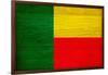 Benin Flag Design with Wood Patterning - Flags of the World Series-Philippe Hugonnard-Framed Art Print