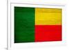 Benin Flag Design with Wood Patterning - Flags of the World Series-Philippe Hugonnard-Framed Art Print