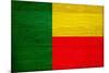 Benin Flag Design with Wood Patterning - Flags of the World Series-Philippe Hugonnard-Mounted Art Print