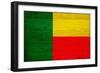 Benin Flag Design with Wood Patterning - Flags of the World Series-Philippe Hugonnard-Framed Art Print