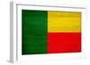 Benin Flag Design with Wood Patterning - Flags of the World Series-Philippe Hugonnard-Framed Art Print