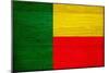 Benin Flag Design with Wood Patterning - Flags of the World Series-Philippe Hugonnard-Mounted Premium Giclee Print