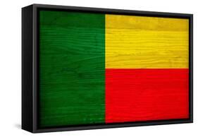 Benin Flag Design with Wood Patterning - Flags of the World Series-Philippe Hugonnard-Framed Stretched Canvas