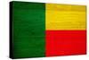 Benin Flag Design with Wood Patterning - Flags of the World Series-Philippe Hugonnard-Stretched Canvas