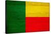 Benin Flag Design with Wood Patterning - Flags of the World Series-Philippe Hugonnard-Stretched Canvas