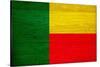Benin Flag Design with Wood Patterning - Flags of the World Series-Philippe Hugonnard-Stretched Canvas