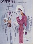 L'Officiel, June 1946 - Robe de L. Mendel-Benito-Framed Art Print