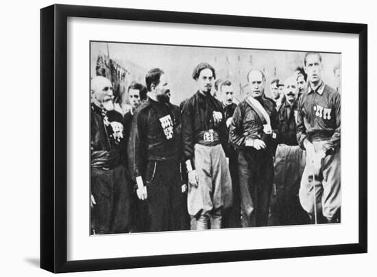 Benito Mussolini (1883-194) Italian Fascist Dictator, 1922-null-Framed Giclee Print