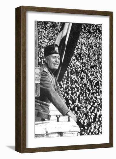 Benito Mussolini (1883-194), Italian Fascist Dictator-null-Framed Giclee Print