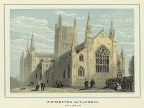 Hereford Cathedral, South West View with Cloisters-Benjamin Baud-Giclee Print