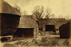 Timbered and Thatched Farm Building with Cart-Benjamin Brecknell Turner-Photographic Print