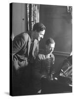 Benjamin Britten Rehearsing with Peter Pears-George Rodger-Stretched Canvas