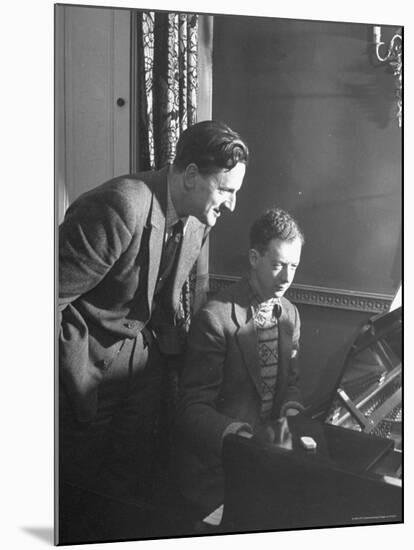 Benjamin Britten Rehearsing with Peter Pears-George Rodger-Mounted Premium Photographic Print