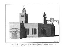 West Prospect of the Church of St Olave Jewry from Ironmonger Lane, City of London, 1750-Benjamin Cole-Mounted Giclee Print