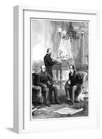 Benjamin Disraeli (1804-188) Meeting with Otto Von Bismarck (1815-189), Berlin, 1878-null-Framed Giclee Print