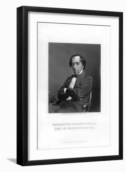 Benjamin Disraeli, 1st Earl of Beaconsfield, English Statesman and Literary Figure-Mayall-Framed Giclee Print