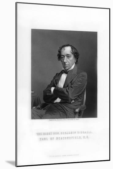 Benjamin Disraeli, 1st Earl of Beaconsfield, English Statesman and Literary Figure-Mayall-Mounted Giclee Print