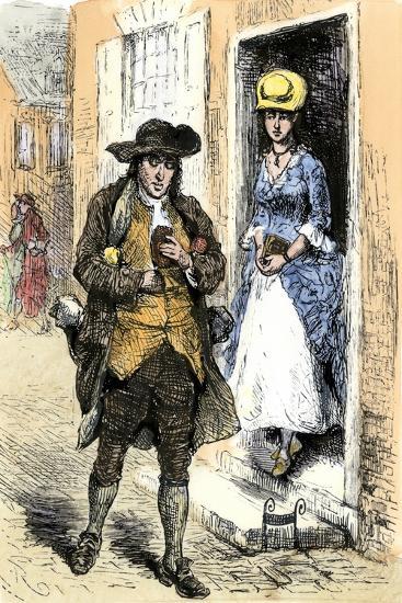 'Benjamin Franklin (1706-1790) Arrived in Philadelphia with His Wife
