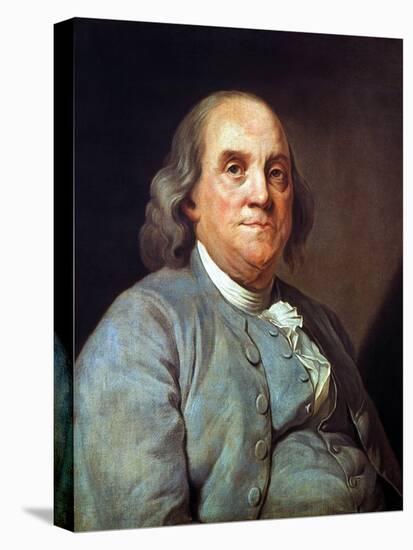 Benjamin Franklin (1706-1790)-Joseph Siffred Duplessis-Stretched Canvas