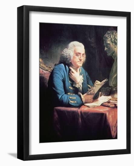 Benjamin Franklin, 1766-David Martin-Framed Giclee Print