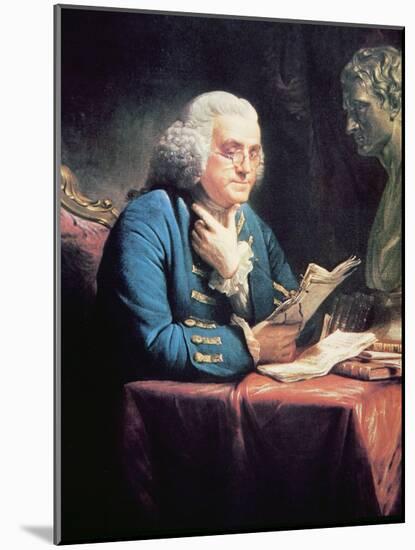 Benjamin Franklin, 1766-David Martin-Mounted Giclee Print