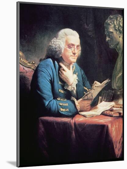 Benjamin Franklin, 1766-David Martin-Mounted Giclee Print