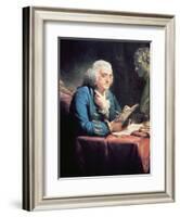 Benjamin Franklin, 1766-David Martin-Framed Giclee Print