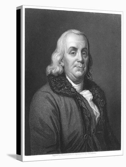 Benjamin Franklin, 18th Century American Scientist, Inventor and Statesman, 1835-Joseph Siffred Duplessis-Stretched Canvas