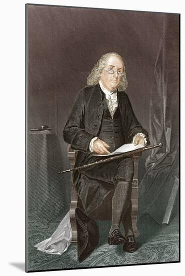 Benjamin Franklin, American Polymath-Science Source-Mounted Giclee Print