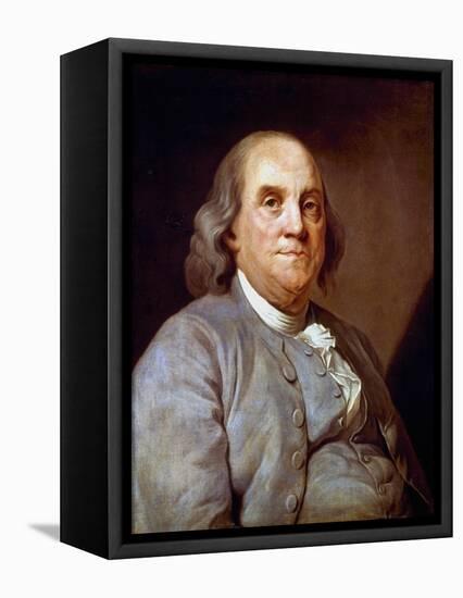 Benjamin Franklin, American Statesman, Printer and Scientist, 1778-null-Framed Stretched Canvas