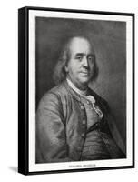 Benjamin Franklin, American Statesman, Printer and Scientist, 20th Century-Joseph Siffred Duplessis-Framed Stretched Canvas