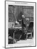 Benjamin Franklin American Statesman Scientist and Philosopher in His Physics Lab at Philadelphia-Yan D'argent-Mounted Photographic Print