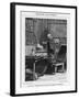 Benjamin Franklin American Statesman Scientist and Philosopher in His Physics Lab at Philadelphia-Yan D'argent-Framed Photographic Print