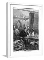 Benjamin Franklin American Statesman Scientist and Philosopher Working in His Study-null-Framed Photographic Print