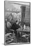 Benjamin Franklin American Statesman Scientist and Philosopher Working in His Study-null-Mounted Photographic Print