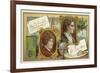 Benjamin Franklin and Isaac Newton-null-Framed Giclee Print