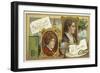 Benjamin Franklin and Isaac Newton-null-Framed Giclee Print