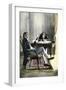 Benjamin Franklin and Richard Oswald in Paris Discussing the Peace Treaty-null-Framed Premium Giclee Print