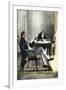 Benjamin Franklin and Richard Oswald in Paris Discussing the Peace Treaty-null-Framed Giclee Print