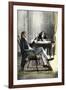 Benjamin Franklin and Richard Oswald in Paris Discussing the Peace Treaty-null-Framed Giclee Print