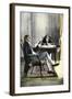 Benjamin Franklin and Richard Oswald in Paris Discussing the Peace Treaty-null-Framed Giclee Print