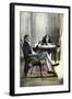 Benjamin Franklin and Richard Oswald in Paris Discussing the Peace Treaty-null-Framed Giclee Print